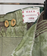 50s BELGIAN ARMY BRUSH STROKE CAMO TROUSERS DEAD STOCK