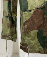 50s BELGIAN ARMY BRUSH STROKE CAMO TROUSERS DEAD STOCK
