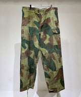 50s BELGIAN ARMY BRUSH STROKE CAMO TROUSERS DEAD STOCK