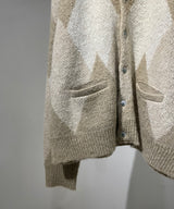 MOHAIR CARDIGAN natural argyle