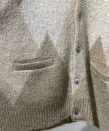 MOHAIR CARDIGAN natural argyle