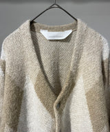 MOHAIR CARDIGAN natural argyle