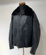 70/80's FRENCH AIR FORCE LEATHTER PILOT JACKET-C