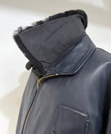 70/80's FRENCH AIR FORCE LEATHTER PILOT JACKET-C