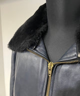 70/80's FRENCH AIR FORCE LEATHTER PILOT JACKET-C