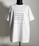 POET MEETS DUBWISE ポエトミーツダブワイズ / WORDS BY MADOKI T-SHIRT ワーズバイマドキTシャツ SILENT POETS FIB JOURNAL