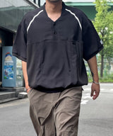 Mesh Linen Baseball Shirt