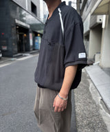 Mesh Linen Baseball Shirt