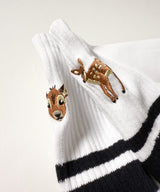 Skater Socks Embroidery Fawn