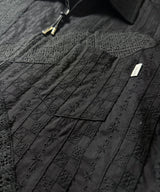 odd FLOWER ZIP SHIRT