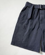 BLACK TWILL CARGO SHORTS(LIGHT WEIGHT MOLESKIN)