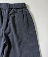 BLACK TWILL CARGO SHORTS(LIGHT WEIGHT MOLESKIN)