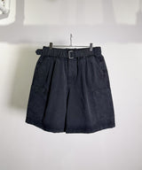 BLACK TWILL CARGO SHORTS(LIGHT WEIGHT MOLESKIN)