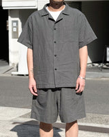 LINEN OPEN COLLAR SHIRT