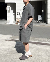 LINEN OPEN COLLAR SHIRT