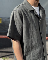 LINEN OPEN COLLAR SHIRT