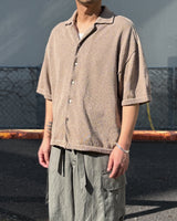 WASHI OPEN COLLAR SHIRT KNIT