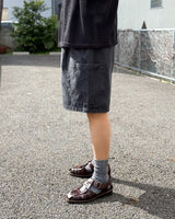 BLACK TWILL CARGO SHORTS(LIGHT WEIGHT MOLESKIN)