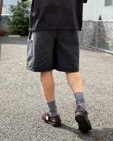 BLACK TWILL CARGO SHORTS(LIGHT WEIGHT MOLESKIN)