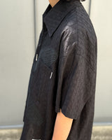 odd FLOWER ZIP SHIRT