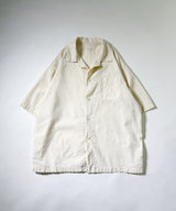 UNEVEN OPEN COLLAR S/S SHIRT