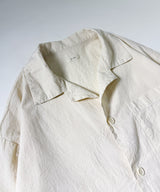 UNEVEN OPEN COLLAR S/S SHIRT