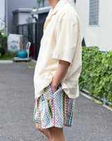 UNEVEN OPEN COLLAR S/S SHIRT