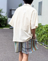 UNEVEN OPEN COLLAR S/S SHIRT