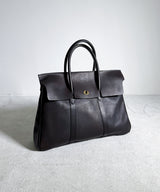 LEATHER SADDLE TOTE BAG