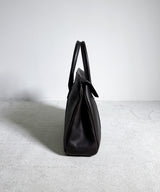 LEATHER SADDLE TOTE BAG
