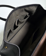 LEATHER SADDLE TOTE BAG