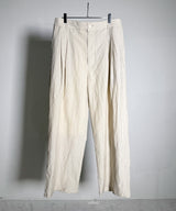 WOOL LINEN MILLING WIDE STRAIGHT PANTS