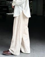 WOOL LINEN MILLING WIDE STRAIGHT PANTS