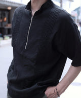 EGO TRIPPING エゴトリッピング / ZIP TUCK PULLOVER SHIRT ジップタックプルオーバーシャツ プルオーバーシャツ ハーフジップ