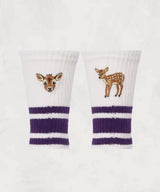 Skater Socks Embroidery Fawn