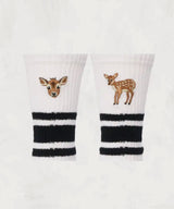 Skater Socks Embroidery Fawn