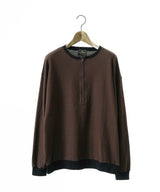 EGO TRIPPING エゴトリッピング / HONEYCOMB ZIP-TEE ハニカム ジップTEE ハーフジップ ワッフルロンTee