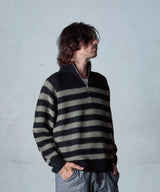 EGO TRIPPING エゴトリッピング / BORDERBLEND ボーダーブレンド ニットブルゾン