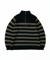 EGO TRIPPING エゴトリッピング / BORDERBLEND ボーダーブレンド ニットブルゾン