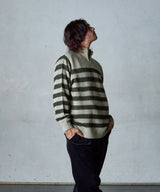 EGO TRIPPING エゴトリッピング / BORDERBLEND ボーダーブレンド ニットブルゾン