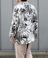 EGO TRIPPING エゴトリッピング / FLORAL LACE SHIRT L/S フローラルレースシャツL/S 花柄シャツ レースシャツ 柄シャツ