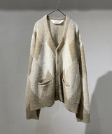 MOHAIR CARDIGAN natural argyle