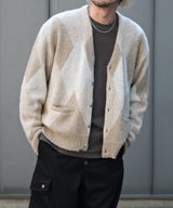 MOHAIR CARDIGAN natural argyle
