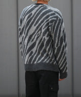 MOHAIR CARDIGAN zebra