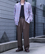 EGO TRIPPING エゴトリッピング / RADSKINS ZIP BUTTONDOWN SHIRT ラッドスキンズ ジップボタンダウンシャツ ボタンダウンシャツ ジップシャツ