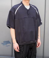 Mesh Linen Baseball Shirt