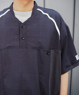 Mesh Linen Baseball Shirt