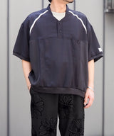 Mesh Linen Baseball Shirt
