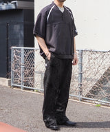 Mesh Linen Baseball Shirt