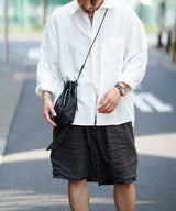 KINCHAKU LEATHER BLACK SMOOTH